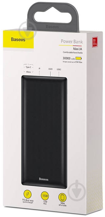 Повербанк BASEUS Mini JA 30000 mAh black (PPJAN-C01) - фото 6