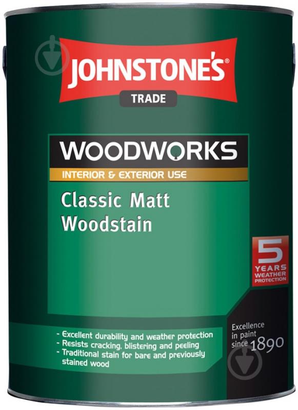 Просочення (антисептик) Johnstone's Classic Matt Woodstain мат безбарвний 2,5 л - фото 2