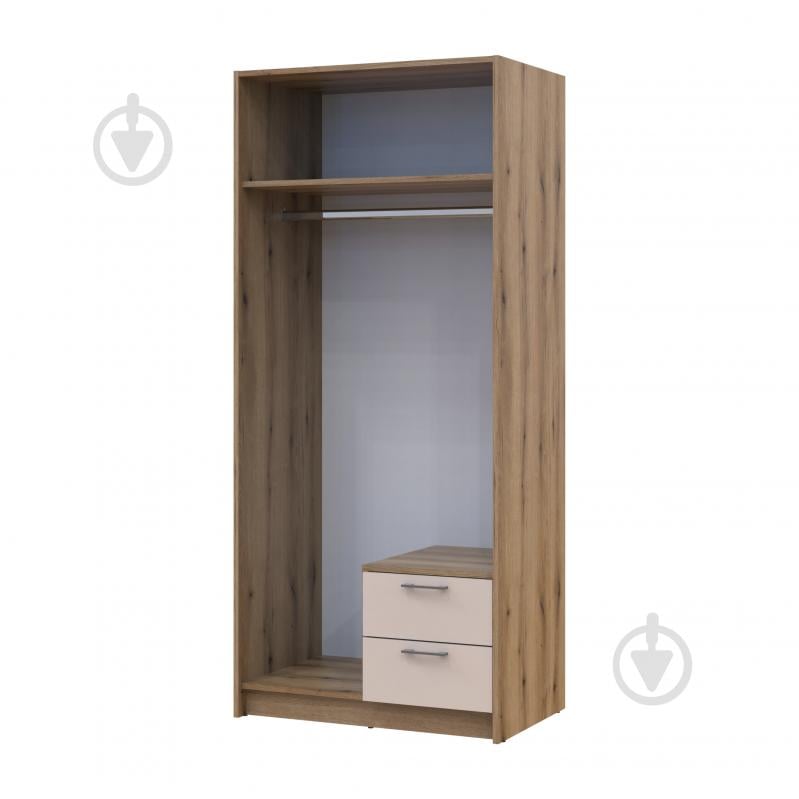 Шафа для одягу Doros Ронді 2ДСП 1950х820х520 мм дуб артізан кашемір - фото 3 Шафа для одягу Doros Ронді 2ДСП 1950х820х520 мм дуб артізан кашемір - фото 3