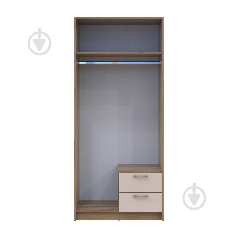 Шафа для одягу Doros Ронді 2ДСП 1950х820х520 мм дуб артізан кашемір - фото 5 Шафа для одягу Doros Ронді 2ДСП 1950х820х520 мм дуб артізан кашемір - фото 5