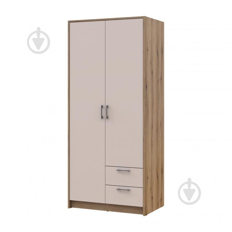 Шафа для одягу Doros Ронді 2ДСП 1950х820х520 мм дуб артізан кашемір - фото 1 Шафа для одягу Doros Ронді 2ДСП 1950х820х520 мм дуб артізан кашемір - фото 1