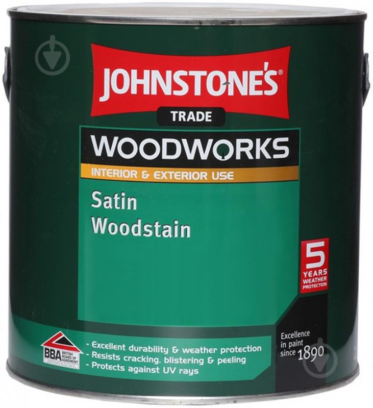 Просочення (антисептик) Johnstone's Satin Woodstain напівмат безбарвний 0,75 л - фото 2