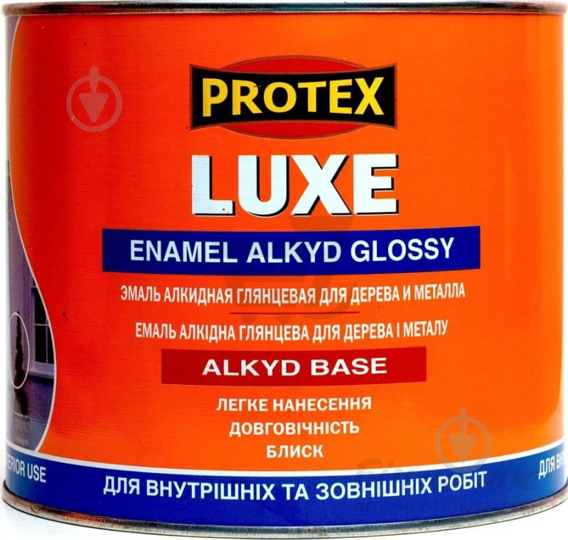 Эмаль Protex алкидная Luxe белый глянец 0,7 л 0,9 кг - фото 1