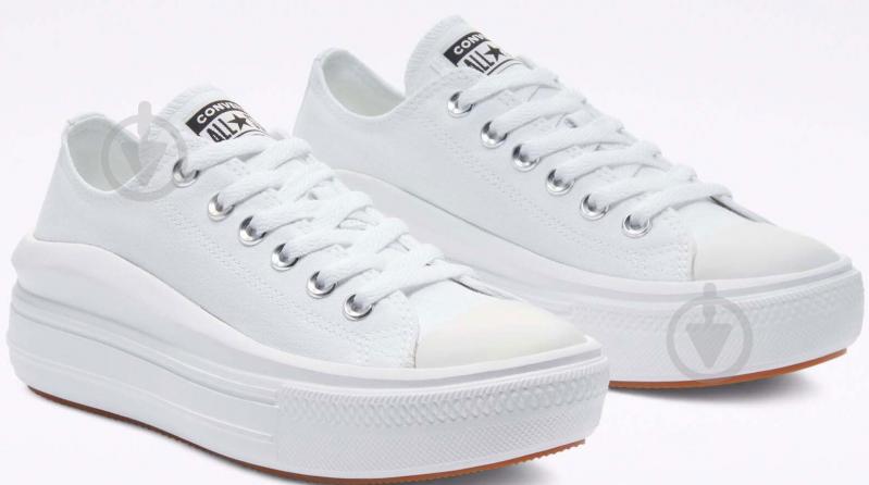 Кеди Converse CHUCK TAYLOR ALL STAR MOVE CANVAS PLATFORM 570257C р.40 білий - фото 2