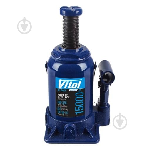 Домкрат гидравлический Vitol телескопический 185-350 мм 15 т - фото 1