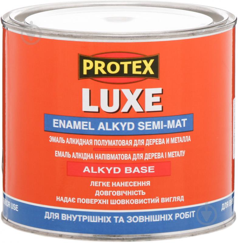 Эмаль Protex алкидная Luxe белый полумат 2,1 л - фото 1