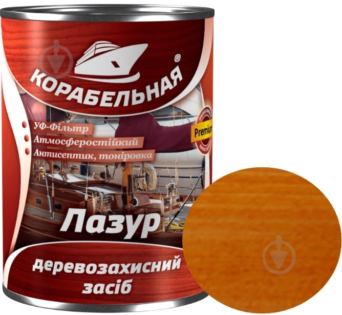 Лазурь КОРАБЕЛЬНА с УФ-фильтром клен глянец 0,75 л - фото 1