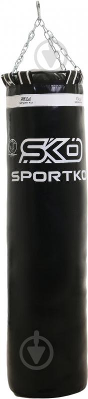 Боксерський мішок SPORTKO 180x35 см 70 кг чорний - фото 1