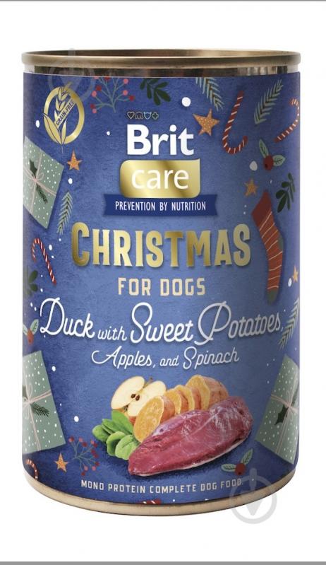 Корм вологий Brit Christmas Duck різдвяна вечеря качка 400 г - фото 1 Корм вологий Brit Christmas Duck різдвяна вечеря качка 400 г - фото 1