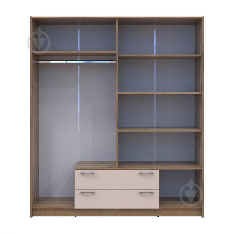 Шафа для одягу Doros Ронді 4ДСП з дзеркалом 1950х1600х520 мм дуб артізан кашемір - фото 5 Шафа для одягу Doros Ронді 4ДСП з дзеркалом 1950х1600х520 мм дуб артізан кашемір - фото 5