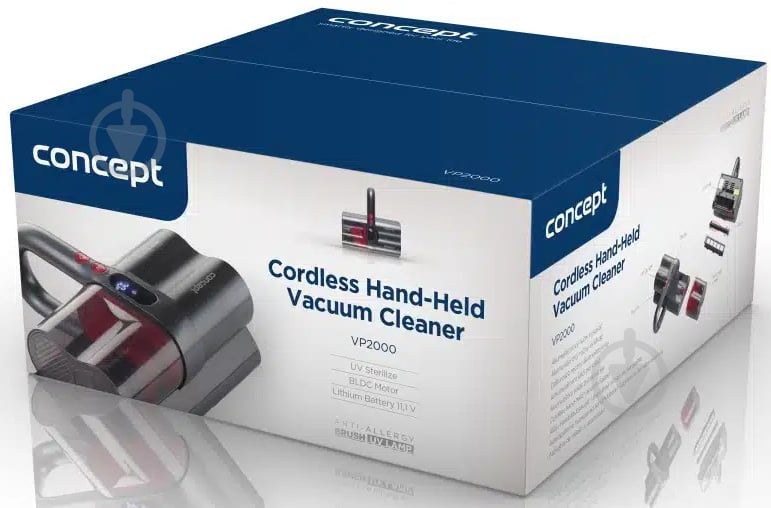 Пылесос Concept 11.1V UV LumiStar VP2000 black - фото 11