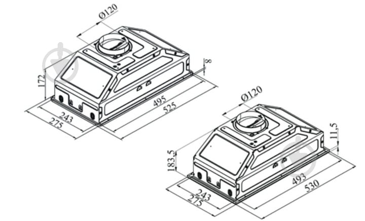 Витяжка Ardesto HFI-F700MINX - фото 2 Витяжка Ardesto HFI-F700MINX - фото 2