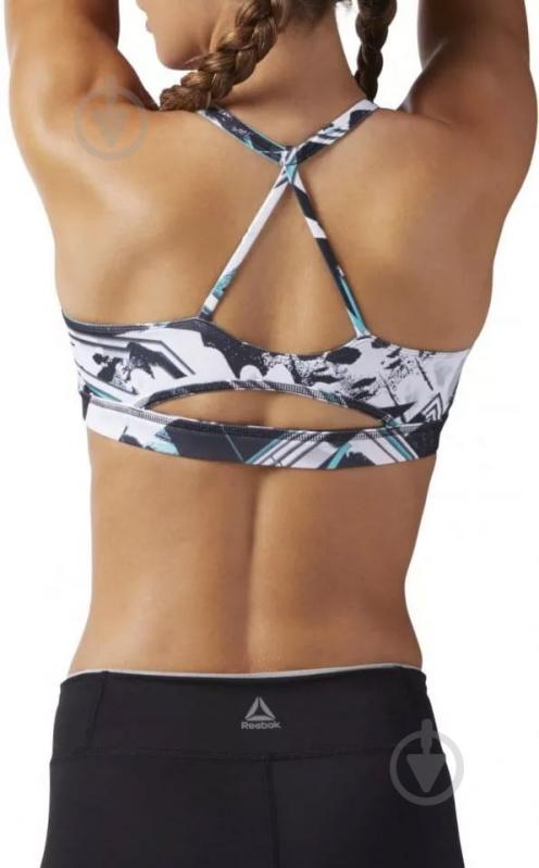 Бра Reebok WOR TRI BACK BRA CE4482LOW р.XS белыйчерный - фото 3