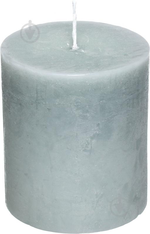 Свеча Рустик цилиндр серый Luna - фото 1