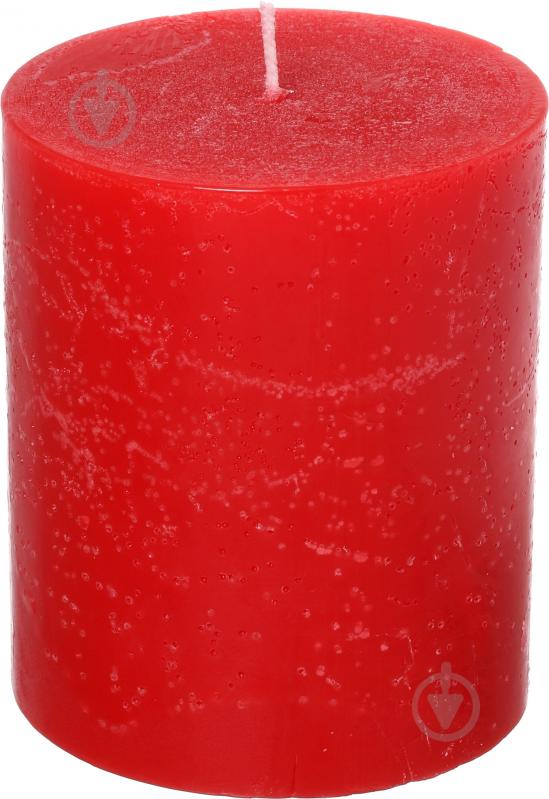 Свеча Рустик цилиндр красный Luna - фото 1