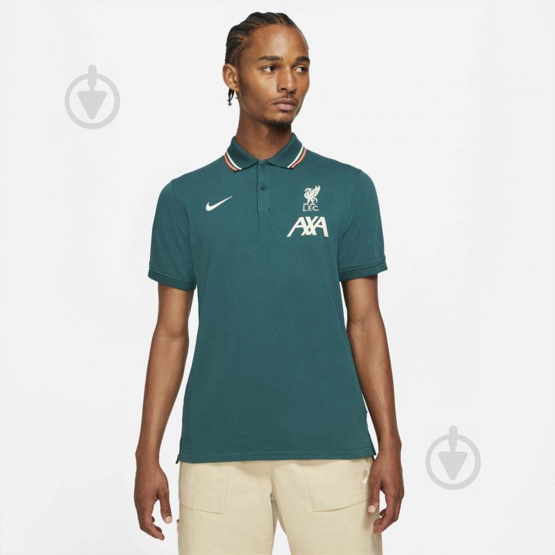 Поло Nike LFC M NK DF POLO SLIM DA9778-376 р.L зеленый - фото 1