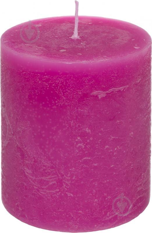Свеча Рустик цилиндр фуксия Luna - фото 1