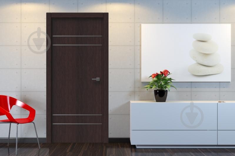 Дверне полотно IN WOOD ET-03 ПГ із молдингом і чорною кромкою ПВХ 700 мм шпон коричневий - фото 2 Дверне полотно IN WOOD ET-03 ПГ із молдингом і чорною кромкою ПВХ 700 мм шпон коричневий - фото 2