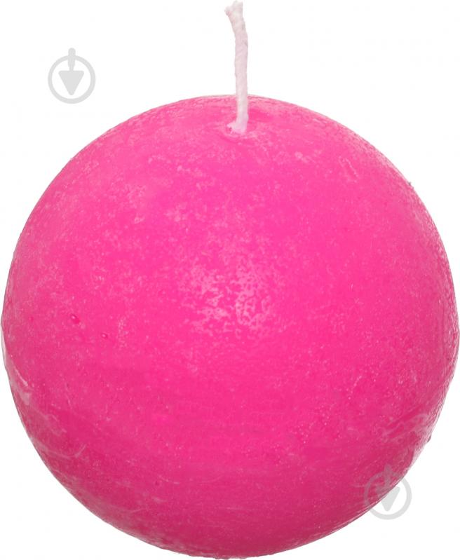 Свеча Рустик шар фуксия 8 см Luna - фото 1