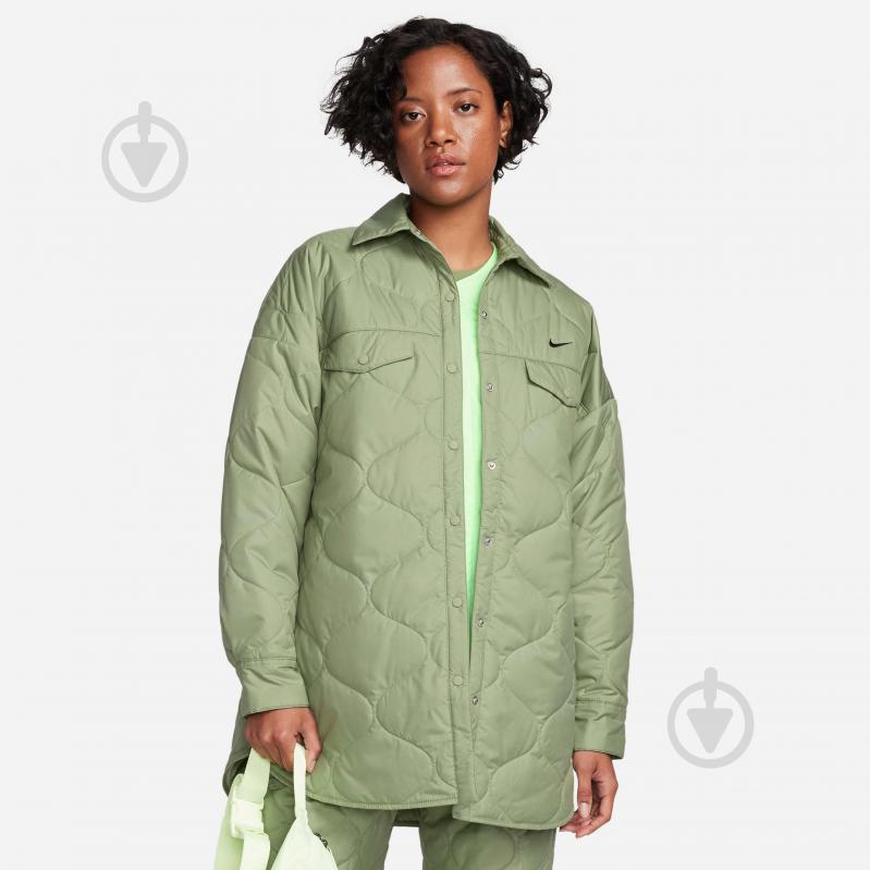 Куртка женская Nike FB8732-386 р.L зеленая - фото 1 Куртка женская Nike FB8732-386 р.L зеленая - фото 1