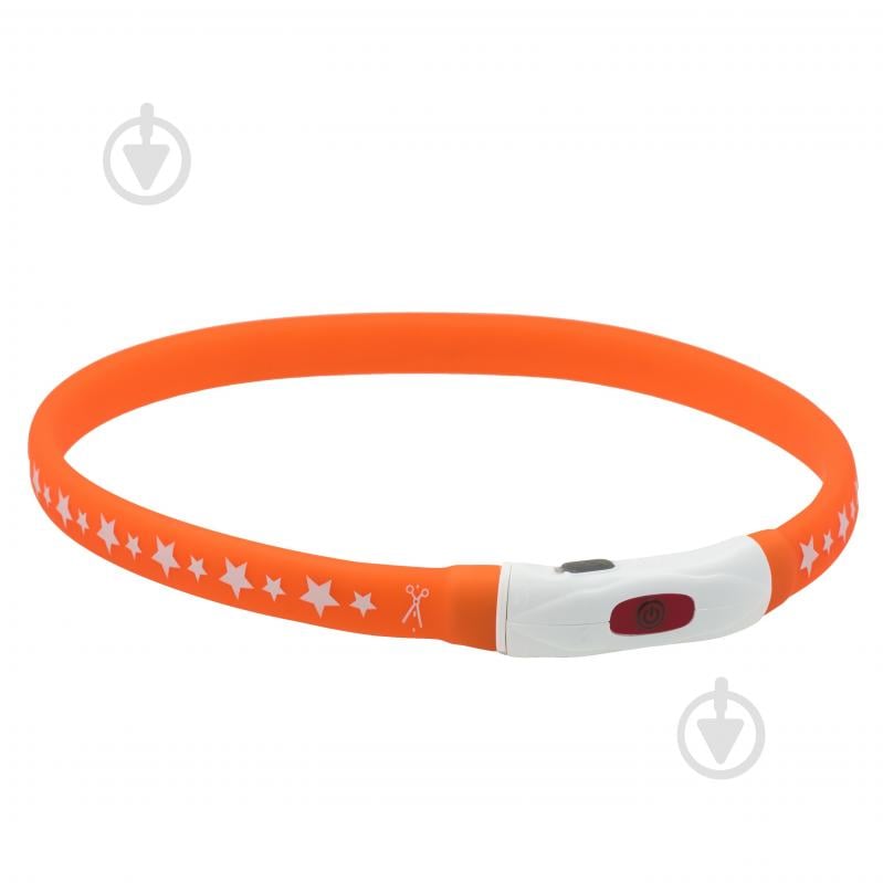 Ошейник AnimAll LED-М с подсветкой 55 см оранжевый - фото 1