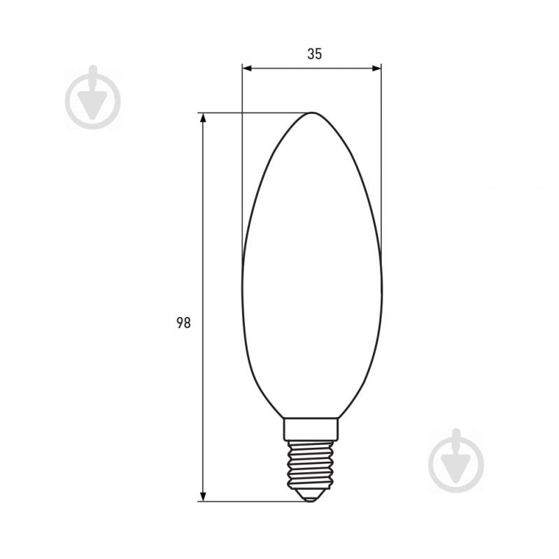 Лампа светодиодная Eurolamp FIL 2 шт./уп. C37 4 Вт E14 4000 К 220 В прозрачная MLP-LED-CL-04144(F) - фото 3