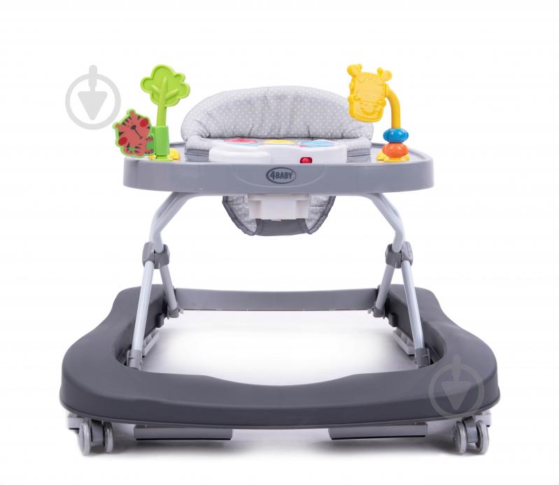 Ходунки интерактивные 4Baby Walk'n Push dark grey 4WP01 - фото 1