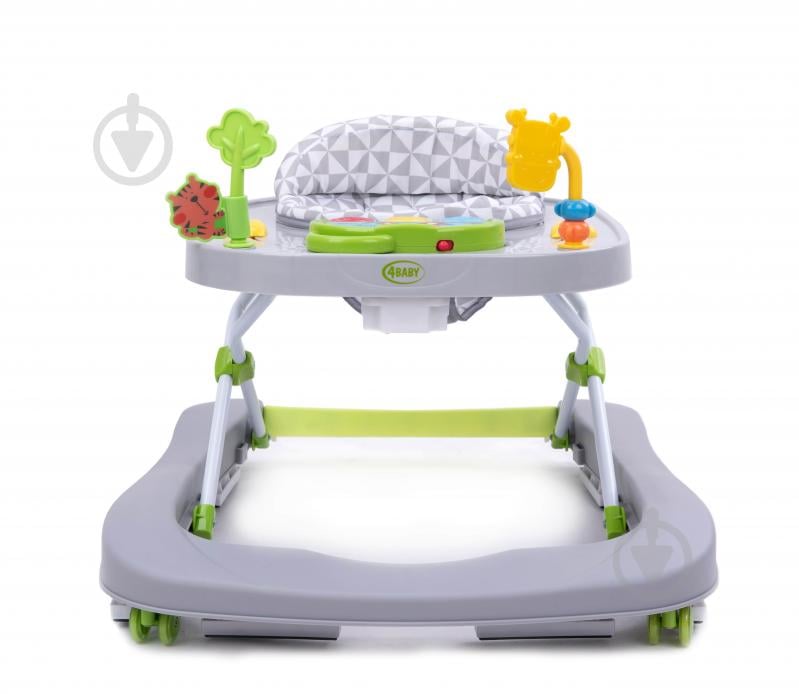 Ходунки интерактивные 4Baby Walk'n Push grey 4WP02 - фото 1