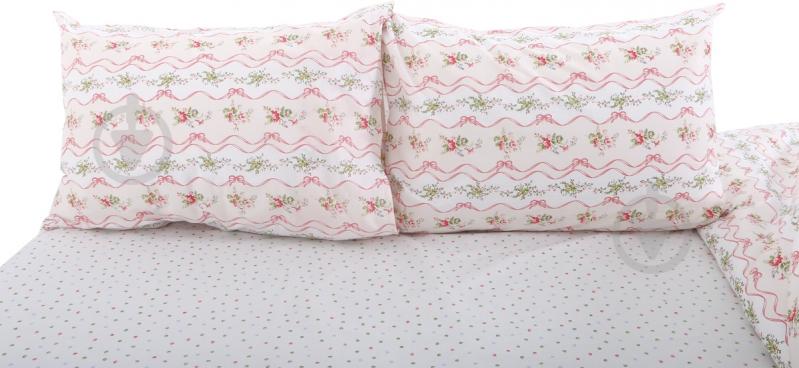 Комплект постільної білизни Basic Кантрі 1 1,5 білий із рожевим La Nuit - фото 3
