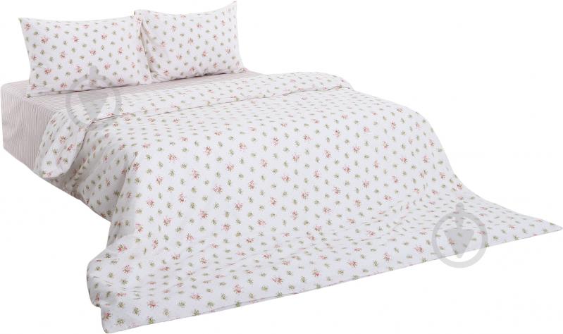 Комплект постельного белья Basic Кантри 2 1,5 белый с розовым La Nuit - фото 1 Комплект постельного белья Basic Кантри 2 1,5 белый с розовым La Nuit - фото 1