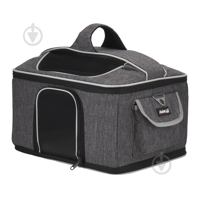Сумка-переноска AnimAll м'яка для собак і котів, сірий - фото 1 Сумка-переноска AnimAll м'яка для собак і котів, сірий - фото 1