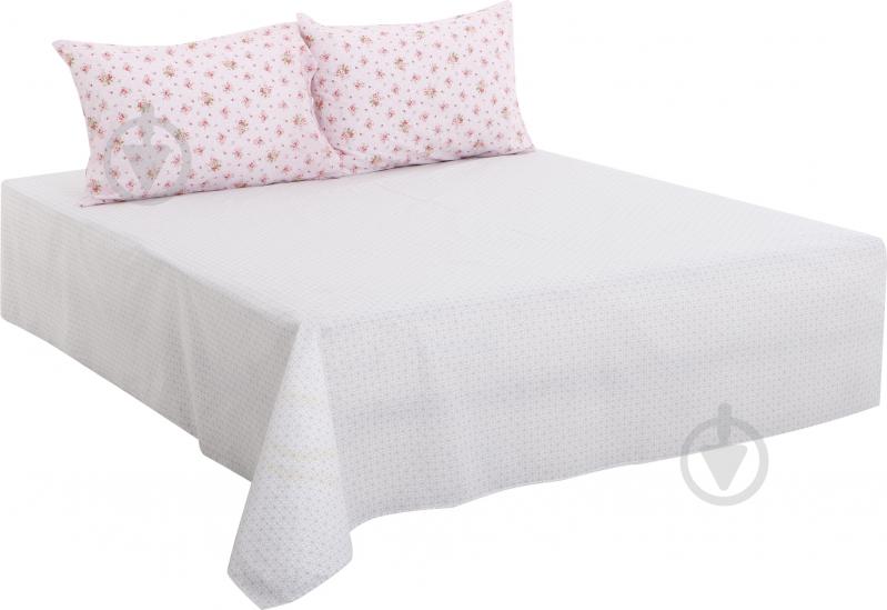Комплект постельного белья Марсель 1,5 белый с розовым UP! (Underprice) - фото 2
