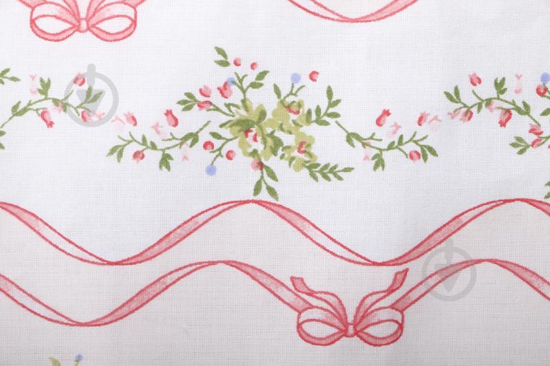 Комплект постельного белья Basic Кантри 1 2,0 белый с розовым La Nuit - фото 4