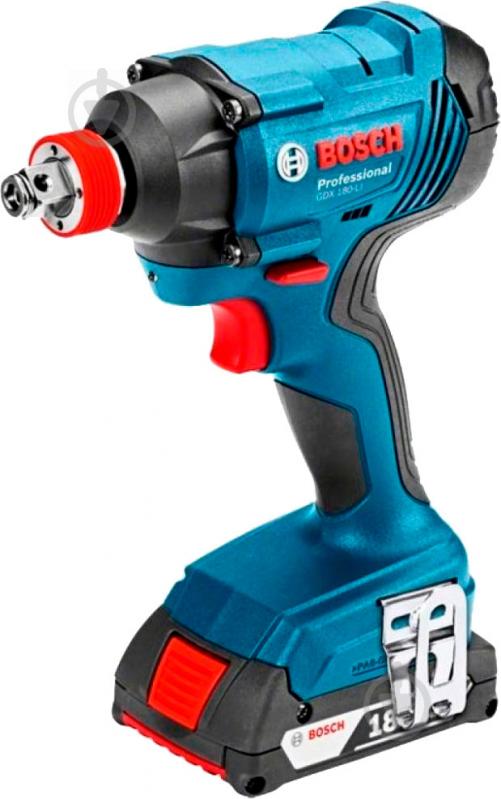 Гайковерт ударный аккумуляторный Bosch Professional GDX 180-LI + Swiss Peak Multitool 0615990K9W - фото 2