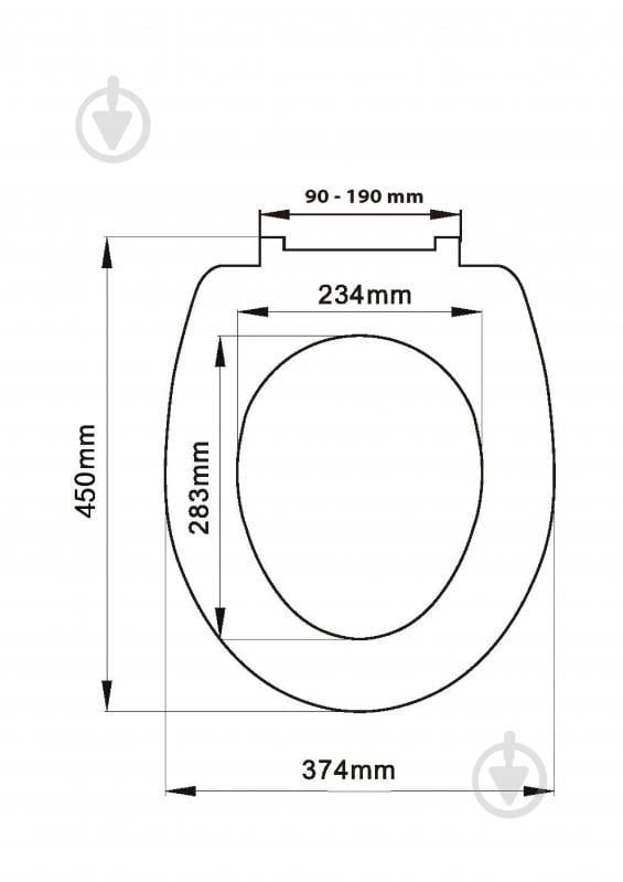 Сиденье для унитаза с крышкой Rapal Soft Close Quick release дюропласт 11dsq - фото 2