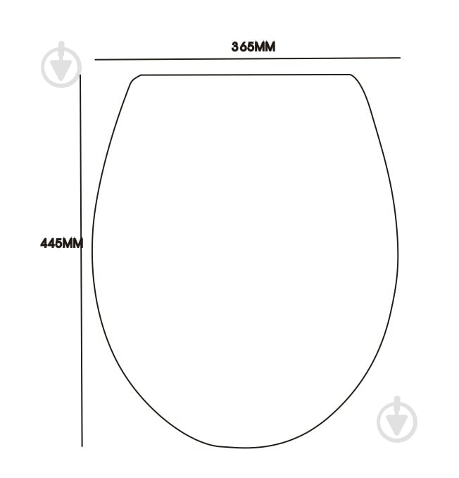 Сиденье для унитаза с крышкой Rapal 02 овальное дюропласт - фото 2