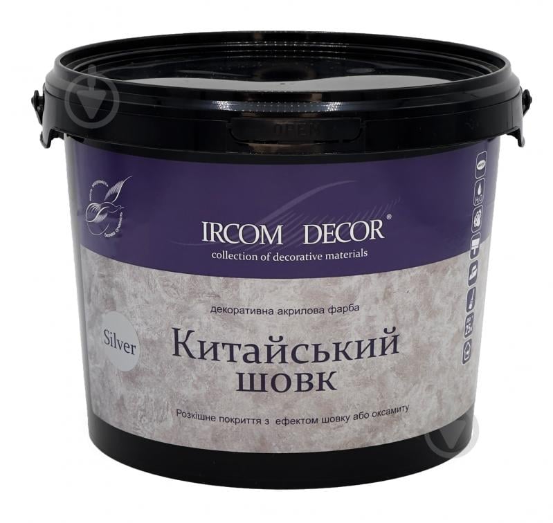 Декоративная краска Ircom Decor Китайский шелк серебряный 10 л - фото 1