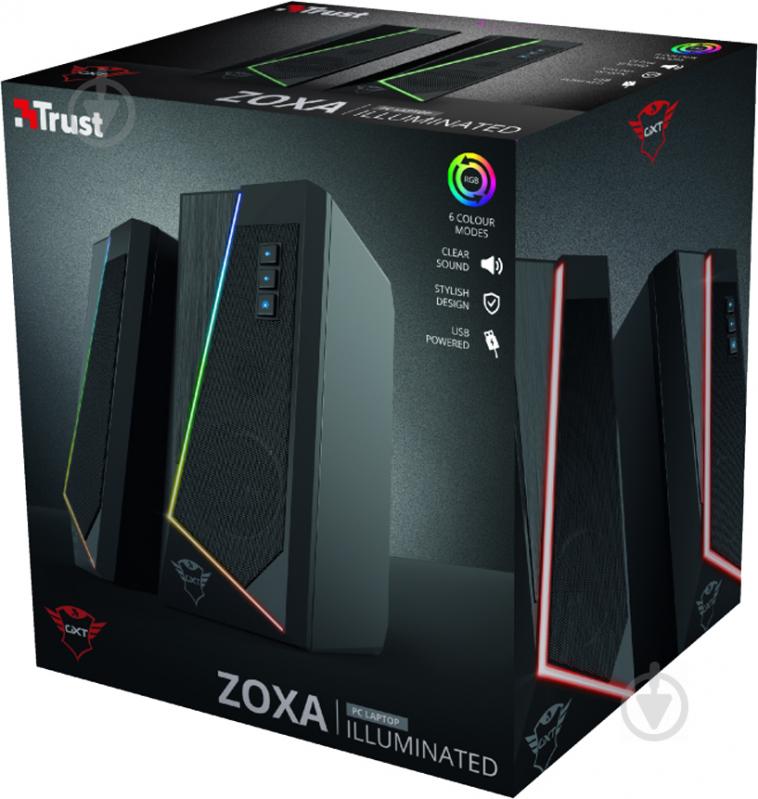 Акустическая система Trust GXT 609 Zoxa RGB 2.0 black (24070) - фото 11