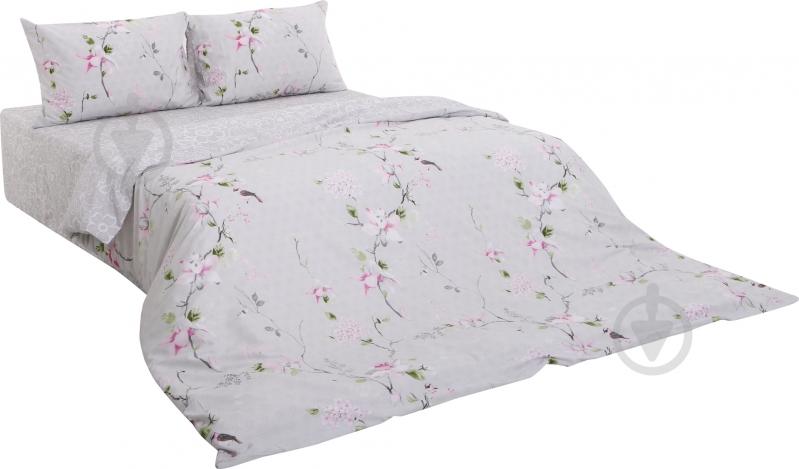 Комплект постельного белья Floral 2,0 серо-розовый Ibodo - фото 1