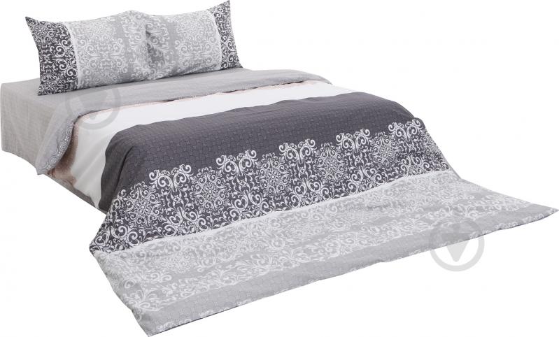 Комплект постельного белья Laura 1,5 серый Ibodo - фото 1