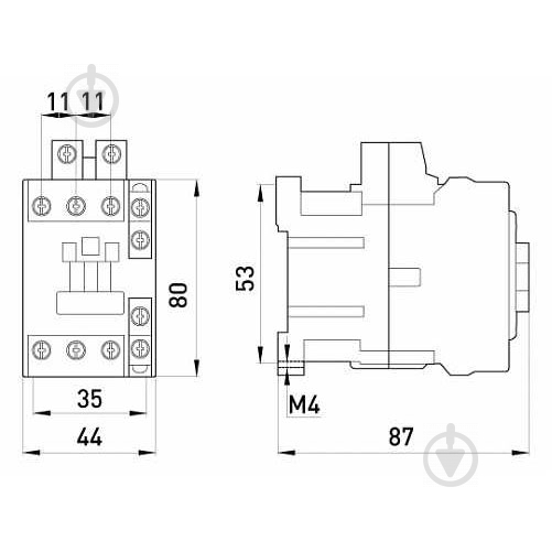 Контактор E.NEXT e.industrial.ukc.25.230 25А 230В 1no+1nc i.0090061 - фото 2