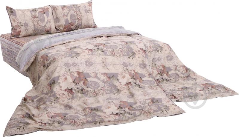Комплект постільної білизни Sarah сімейний бежевий Ibodo - фото 1