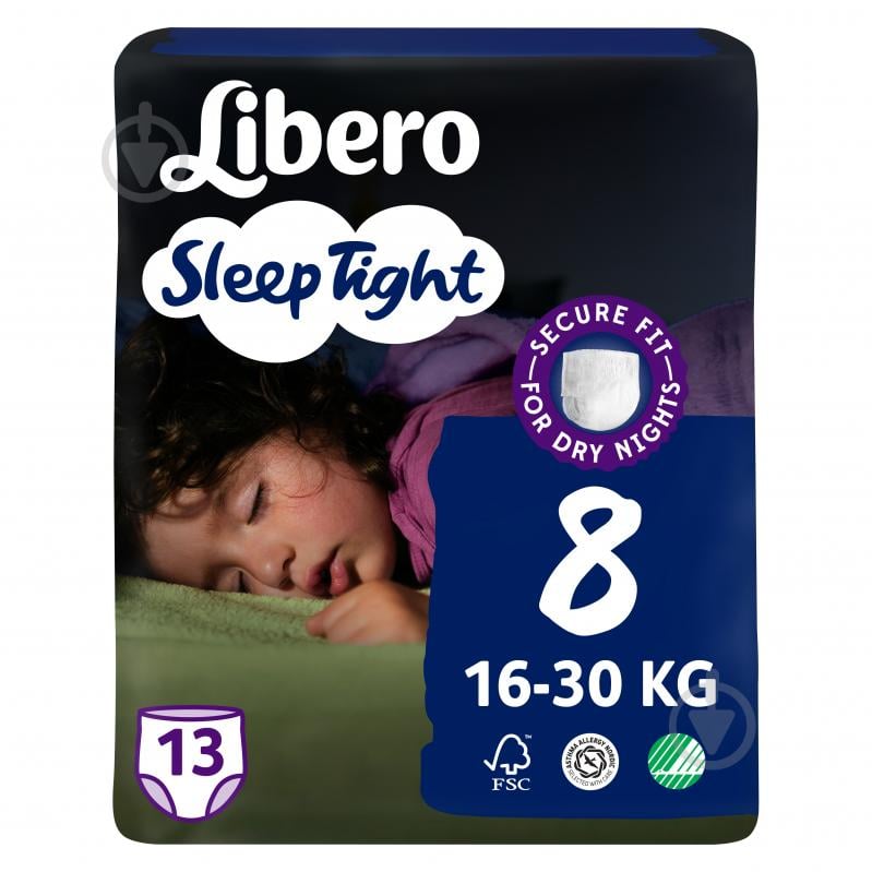 Підгузки-трусики Libero Sleep Tight 8 16-30 кг 13 шт. - фото 1