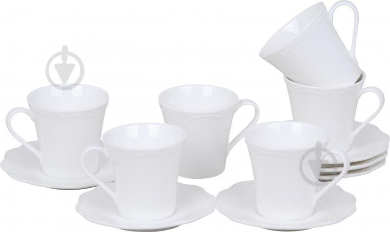 ᐉ Набор чашек с блюдцами Viktoria 110 мл 12 предметов на 6 персон Fiora ...