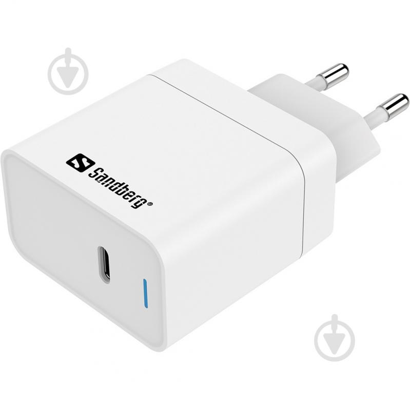 Зарядний пристрій Sandberg USB-C PD 65W білий - фото 2