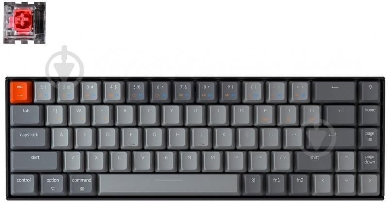 Клавиатура Keychron К6 (R1_KEYCHRON) Optical Red White LED black - фото 1