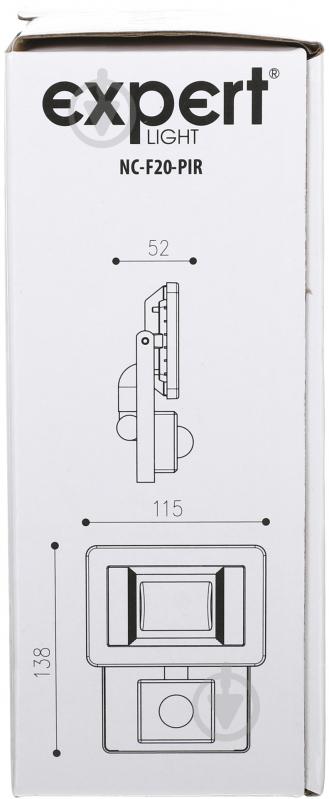 Прожектор с датчиком движения Expert NC-F20-PIR 20 Вт IP65 черный - фото 7