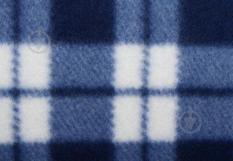 Плед Клетка 135x175 см синий - фото 4