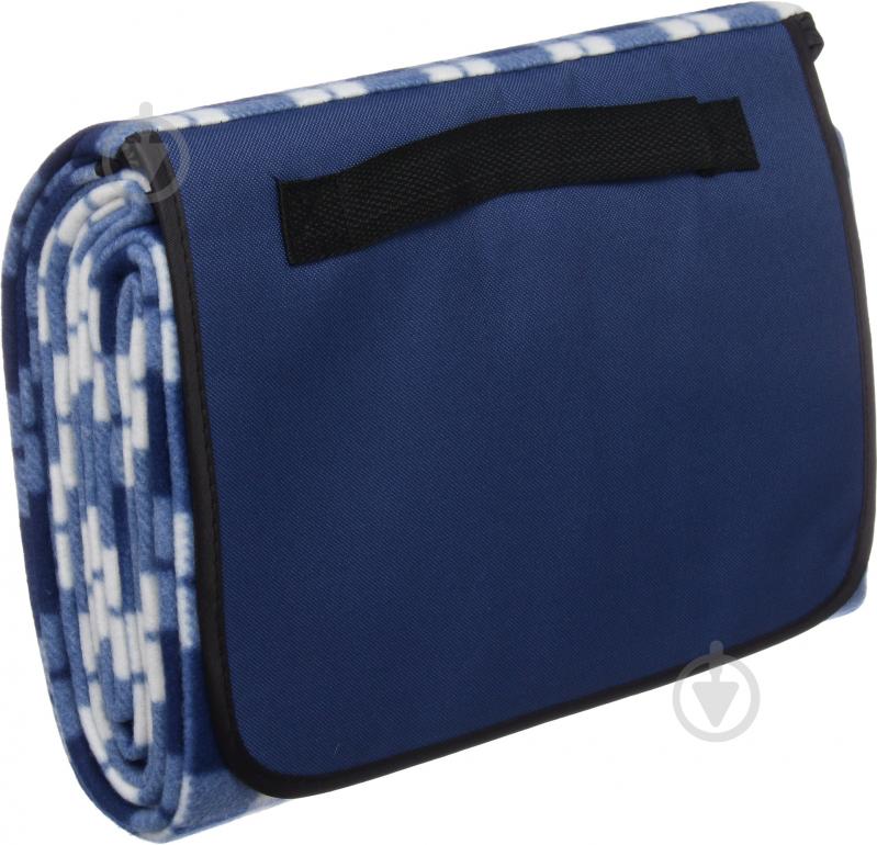 Плед Клетка 135x175 см синий - фото 3