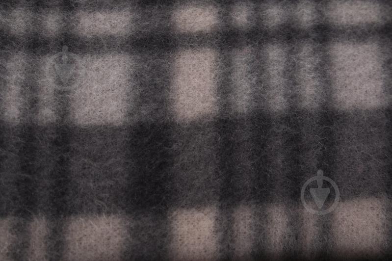 Плед Клетка 135x175 см серый - фото 4